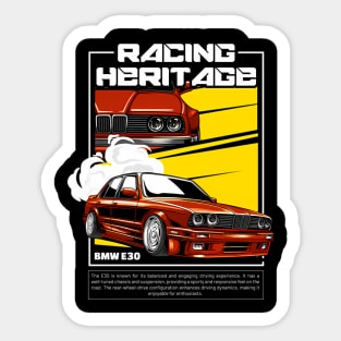 Bmw E30 Racing Heritage Sticker